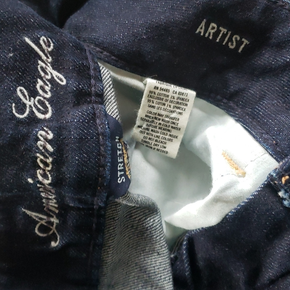 American Eagle Artist stretch dark wash jeans, size 6 - Picture 4 of 4